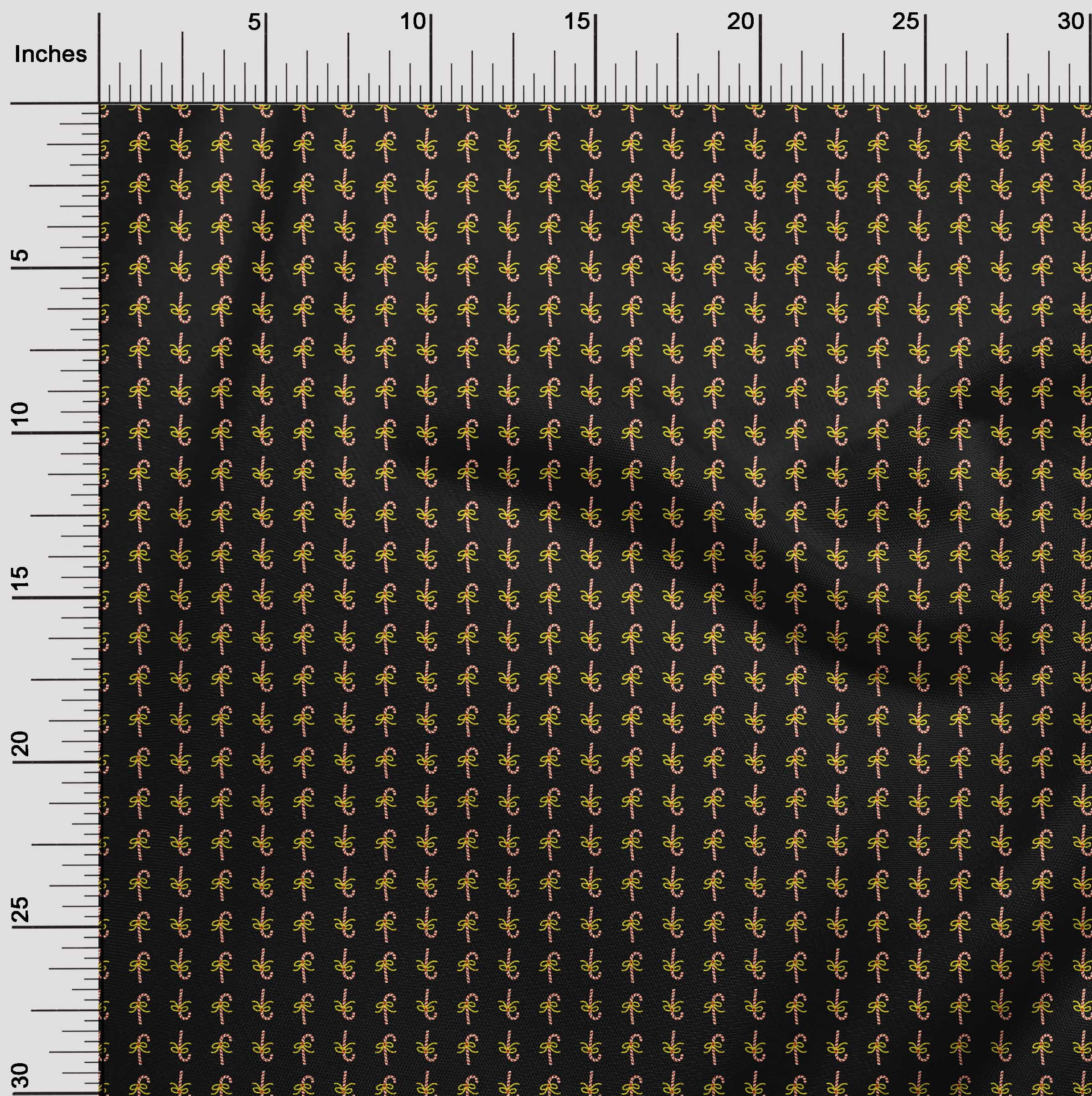 oneOone Polyester Spandex Black Fabric Merry Christmas Dress Material Fabric Print Fabric By The Yard 56 Inch Wide-9GC