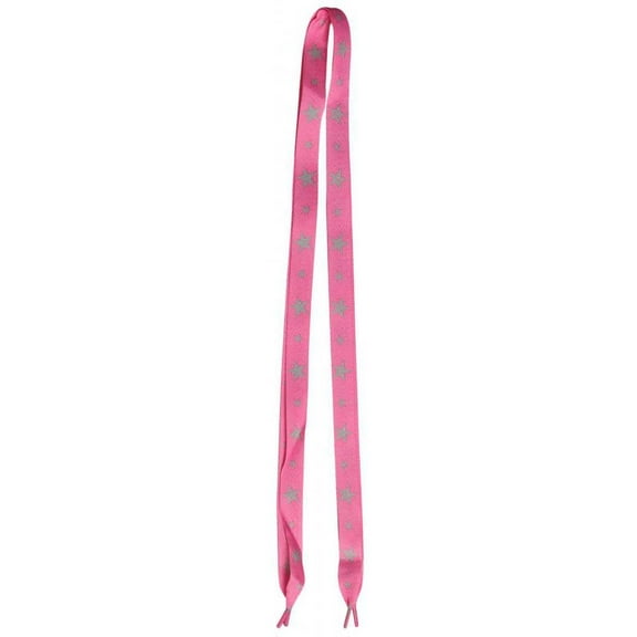 Flat Star 2 Pair ( 4 piece ) Shoelaces - Pink/White