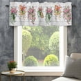 thumbnail image 4 of Pink Spring Floral Farmhouse Short Window Curtain Valances, Wooden Elegant Farmhouse Botanical Rod Pocket Kitchen Valances for Living Room Bedroom Bathroom Cafe 60" x 18", 4 of 8