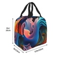 thumbnail image 3 of Lsque Vibrant Fluid Motion Art Pattern Lunch Bag Women/Men Insulated Lunch Box,Small Leakproof Cooler Food Lunch Containers Reusable High Capacity Lunch Tote Bags, 3 of 6
