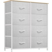 DWVO Dresser for Bedroom, Fabric Tower with 8 Drawers, Black Dresser & Chest of Drawers for Closet, Living Room