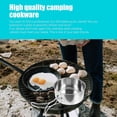 thumbnail image 1 of HEANUJJ 1Set Picnic Cookware Silver Stainless Steel Durable Portable Camping Cooking Pot and Pan Set, 1 of 8