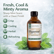 Peppermint Essential Oil 4 fl oz | 100% Pure Natural Aromatherapy Oil with 3 Droppers - GreenHealth