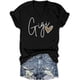 thumbnail image 1 of Playera tipo V para Mujer con Diseño de Corazón y Leopardo - Regalo para Abuela o Mimi - Tops de Verano de Manga Corta, 1 of 7