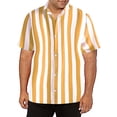 thumbnail image 2 of Camisas Para Hombre Casual Camisas casuales para hombre Camisas de playa con botones de manga corta Camisas de verano tropical (Khaki, S), 2 of 3