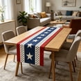 thumbnail image 4 of Miwamany Anniversary of Independence Day Table Runner, Star-Printed American Style Linen Table Runner, Patriotic Dining Decor for Home Kitchen Coffee Table, 4 of 6