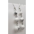 thumbnail image 2 of Round White Howlite Silver Earrings, 2 of 4