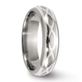 thumbnail image 5 of Two-Tone Titanium Silver Ring Band Wedding Silver Tone, 5 of 7