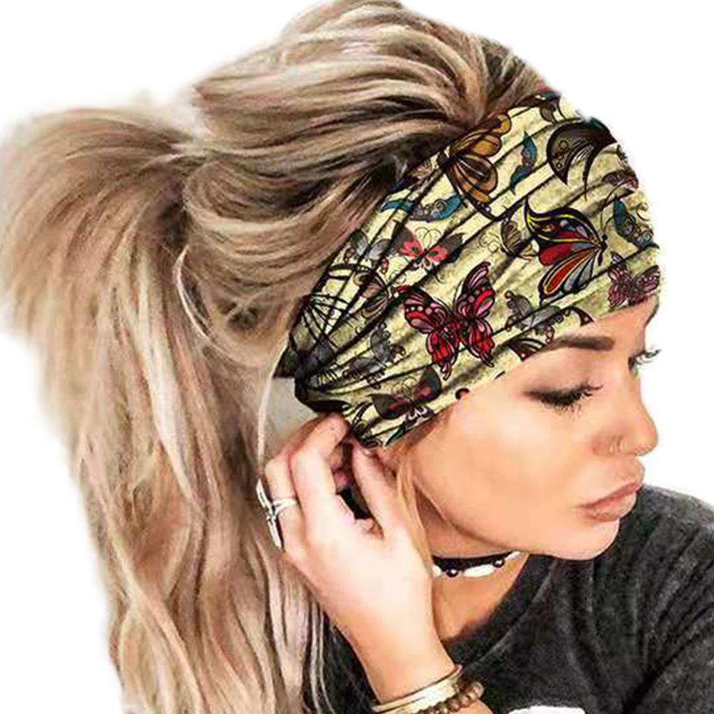 HGYCPP Bohemian Headbands for Women Yoga Running Sports Head Wrap