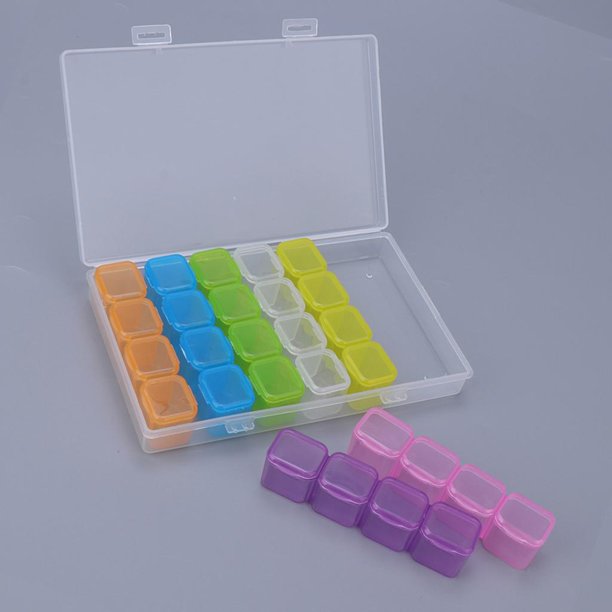 Caja de almacenamiento de joyas Yinane desmontable con 28 Rejillas multicolor