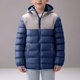 thumbnail image 2 of Splozh Boys' Winter Jacket Heavyweight Quilted Puffer Jacket Insulated Hooded Outerwear Coat for Boys,Navy 12-14Years, 2 of 5