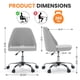 thumbnail image 2 of Silla de escritorio Simple Deluxe sin brazos gris con ruedas, 2 of 7