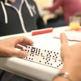 thumbnail image 5 of Bene Casa RED Double Nine High Glass Dominoes Set, Includes 55 Dominoes ,Comes in Natural Wooden Storage Box With Walnut Finish., 5 of 7