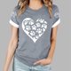 thumbnail image 5 of Tops Y Blusas de las Mujeres Estampadas Cuello Redondo Manga Corta, Poliéster Casual Top para Diario, Fiesta Y Todas las Estaciones, 5 of 8