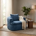 thumbnail image 1 of Sofa individual Comprimido Minimalista para Recamara, Sala u oficina 87 x 70 x 65 cm Kumo Azul, 1 of 17