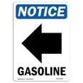 thumbnail image 1 of SignMission OS-NS-A-1218-V-13053 12 x 18 Po Panneau de Signalisation OSHA - Flèche Gauche Essence, 1 of 1