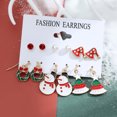 thumbnail image 1 of Christmas Series Snowflake Bell Stud Earrings Combination Set, 1 of 1