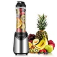 thumbnail image 1 of La Reveuse Smoothies Blender Personal Size 300 Watts with 18 oz BPA-Free Portable Travel Sports Bottle, Silver, 1 of 5