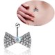 thumbnail image 2 of Cuelga los anillos del ombligo con barra para el ombligo para mujer, taladro de punto y lazo de acero inoxidable colgante, 2 of 8