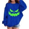 thumbnail image 4 of Mercatoo Boys Girls Pullover Halloween Crewneck Long Sleeve Pumpkin Graphic Printed Sweatshirt Loose Warm Tops, 4 of 6