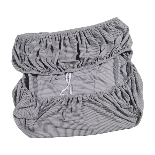 Baohd Housse de Rangement Durable pour Ottoman Extensible Installation Facile Haute Élasticité Lavable Housse Douce et Confortable Gris Clair 90--120cm