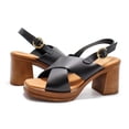 thumbnail image 2 of Eric Michael Women's Savannah Heeled Slingback Sandals, Black,6 M US, 2 of 7