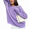 thumbnail image 2 of Women'S Knit Warm Sweaters Crew-Neck Warm Pullovers Long-Sleeve Solid Casual Base Layer Tops L, 2 of 6