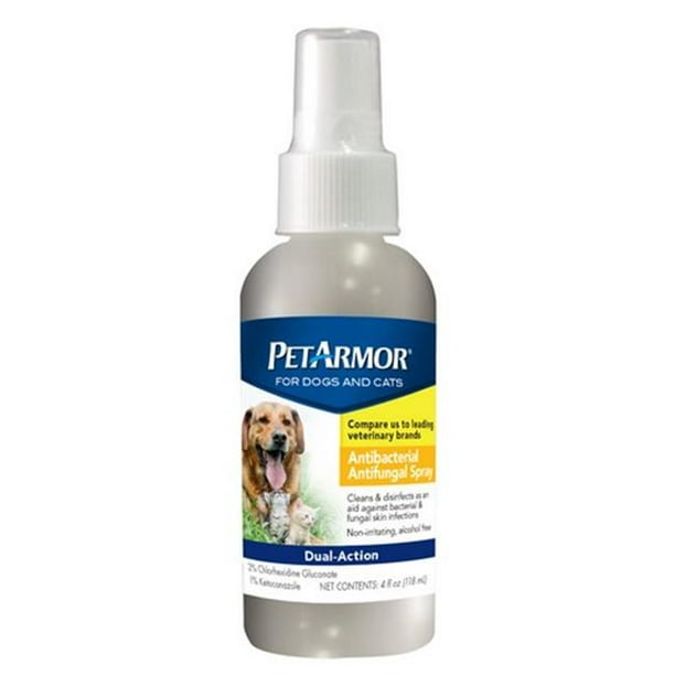 PetArmor Antibacterial Antifungal Dog & Cat Spray, 4 oz Case of 12