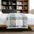 thumbnail image 4 of Summer Cool Quilt Washed Cotton Lightweight Comforter 150x200cm Breathable Soft Thin Quilt Core Durable Sleep Bedding for Bedroom Dorm Orange Yellow Green Blue Navy, 4 of 6