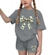 thumbnail image 1 of Vestido de manga corta para niños Día de San Patricio impreso de dos piezas Conjunto de cuello redondo con pantalones cortos, blusa de manga corta, 1 of 6