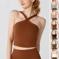 thumbnail image 1 of Ashirexll Camisoles pour Femmes Décontractées Couleur Unie Sport Yoga Sans Manches Col Rond Confortable Été, 1 of 4