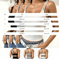 thumbnail image 4 of Endives Women's Tanks Top Double Spaghetti Strap Crop Top Low Cut Ruched Backless Slim Fit Ribbed Basic Layer Camisole Top Tank Tops for Women with Bulit in Bra Hot Sale, 4 of 8