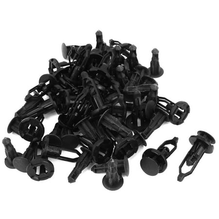 Black Plastic Trim Unique Bargains 30Pcs 8mm Hole Push Type Plastic Door Panel Trim Rivet Plastic Rivet Black ()