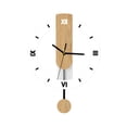 thumbnail image 2 of Reloj De Pared Sin Tictac, Ligero, Decoración De Pared Para Estudio, Dormitorio, Cafetería Y Bar+Cestas De Frutas Con Asa Bandeja Organizadora De Alimentos Para Mesa De Centro Dormitorio, 2 of 9