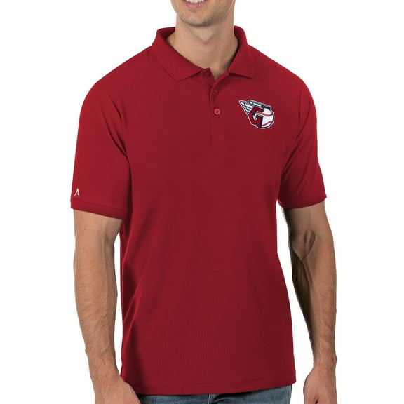 Men's Antigua Red Cleveland Guardians Legacy Pique Polo