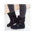 thumbnail image 3 of Woobling Women's Winter Warm Buckle Zipper Boots, Durable Outdoor Thermal Winter Warm Classic Retro Mid Calf Boot, 3 of 4