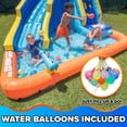 thumbnail image 5 of Sportspower Big Wave II Inflatable Water Slide with Climbing Wall & Splash Pool, Kids Backyard Water Park with Blower, Outdoor Ages 3–8, 5 of 10