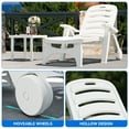 thumbnail image 5 of Dextrus 2 Pcs Outdoor Chaise Lounge on Wheels, PP Plastic Folding Patio Chair with 5-Level Adjustable Backrest, 5 of 5