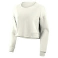 thumbnail image 2 of Women's Fanatics Cream New York Yankees Studio Cropped Pullover Sweatshirt, 2 of 7