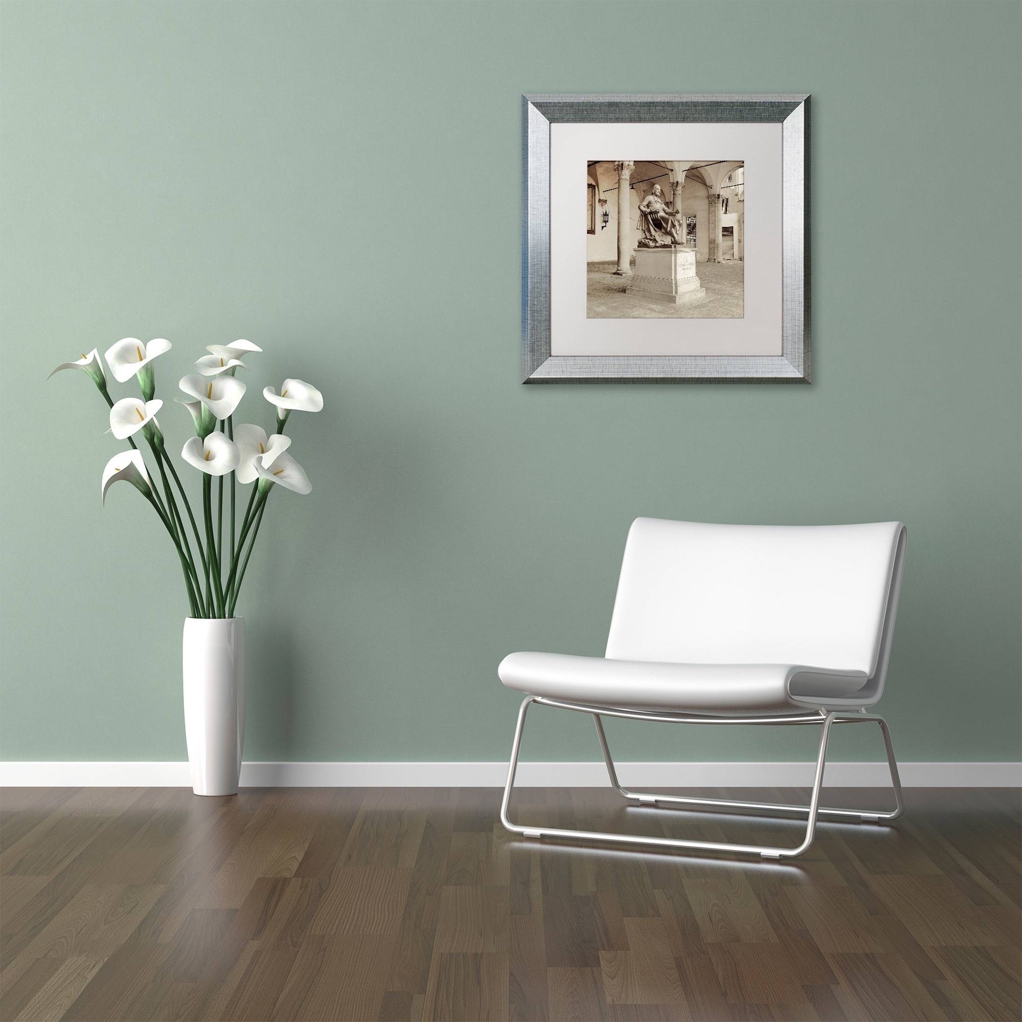 Trademark Fine Art "Lucca II" Canvas Art by Alan Blaustein, White Matte, Silver Frame