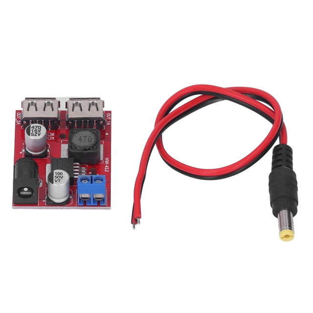 Placa de circuito de controlador solar DC 6V-30V a 5V, controlador estabilizador de voltaje, placa de circuito USB Buck de energía Solar