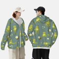 thumbnail image 6 of Fotbe Cute Yoga Frogs Men's Women's UPF 50+ Sun Protection Jacket Hooded Cooling Shirt with Pockets Hiking Outdoor Performance-X-Large, 6 of 9