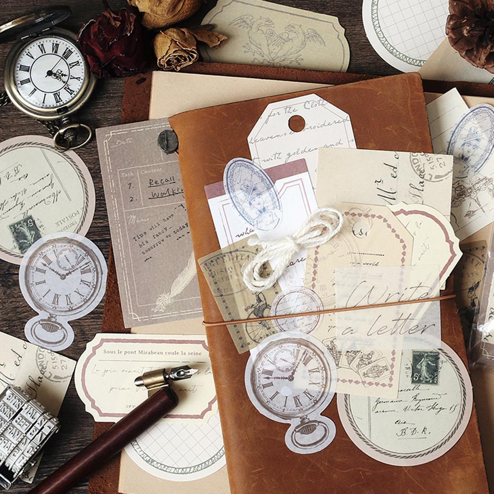 Famure Vintage Planner Sticker Innovative Scrapbook Stickers Retro