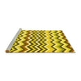 thumbnail image 2 of Ahgly Company Machine Washable Indoor Square Abstract Yellow Contemporary Area Rugs, 6' Square, 2 of 4