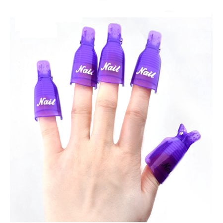 10pcs/set Nail UV Gel Polish Remover Clip Soak Off Cap Nail Art Cleaner Wrap Manicure Tools, Nail Art Remover Clip, Nail Art