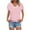 Pink, variant on Maean Womens Plus Size Shirts Striped Short Sleeve Tee Crew Neck Causal Summer Tshirts Tops S-3XL