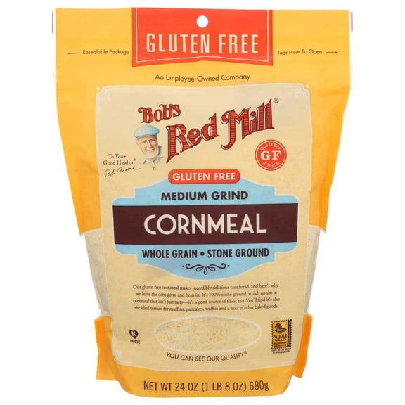 Bobs Red Mill Gluten Free Medium Grind Cornmeal, 24 Ounce -- 4 per Case.