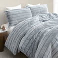thumbnail image 4 of Coma Inducer Softer than Soft® - ® Oversized Comforter Set - Frosted Gray Stripe Oversized Queen, 4 of 5