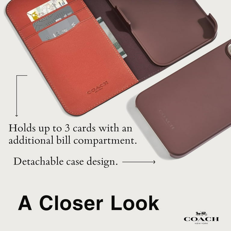 Coach Two Piece Detachable Wallet Folio for iPhone 15/14/13 in