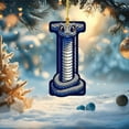 thumbnail image 1 of Adornos navideños, adornos navideños, regalos navideños, árbol de Navidad acrílico 2D, colgante de 26 letras, regalo decorativo, colgantes para fiestas navideñas familiares., 1 of 5